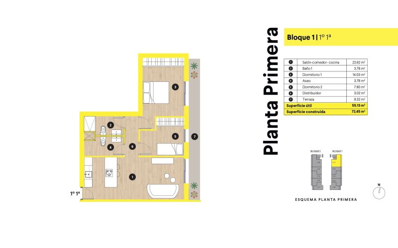 APARTAMENTO DE 2 HABITACIONES Y 2 BAÑOS CON TERRAZA. PLAZA DE PARKING CON TRASTERO. PISCINA COMUNITARIA