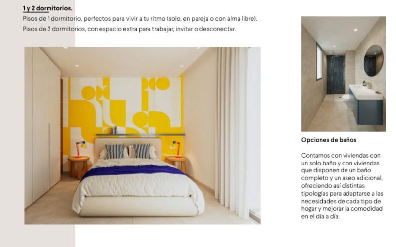APARTAMENTO DE 2 HABITACIONES CON 2 BAÑOS. PLAZA DE PARKING SUBTERRÁNEO CON TRASTERO. PISCINA COMUNITARIA
